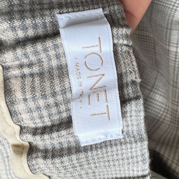 Tonet Light Grey Work Plaid Grey Pants 44/M - Picture 4 of 4
